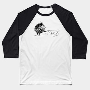 Black ink halloween hedgehog Baseball T-Shirt